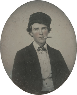 Lot 4039, Auction  125, Daguerreotypes, Young man with cigar