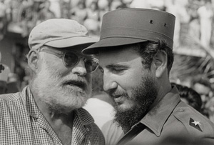 Lot 4244, Auction  125, Salas, Osvaldo, Con Hemingway (Fidel Castro with Ernest Hemingway)