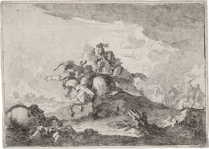 Lot 5256, Auction  125, Casanova, Francesco, Ein Reitergefecht - Le combat de cavallerie