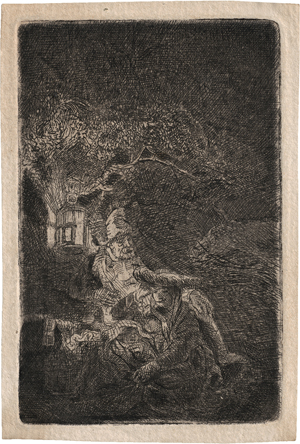 Los 5662 - Rembrandt Harmensz. van Rijn - Die Ruhe auf der Flucht, Nachtstück - 1 - thumb