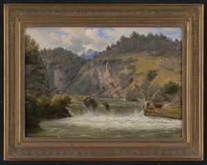 Los 6058 - Kiærskou, Frederik Christian Jakobsen - Alpine Flusslandschaft mit Wasserfall bei Innsbruck   - 1 - thumb