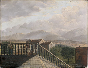 Lot 6108, Auction  125, Deutsch, um 1840. Lateinamerika: Blick von einer Hacienda auf das Andenpanorama