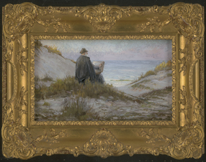 Los 6168 - Raupp, Fritz (Friedrich) - Bildnis des Malers Julius Wentscher beim Plein-Air-Zeichnen in den Dünen am Strand von Leba  an der Ostsee - 1 - thumb
