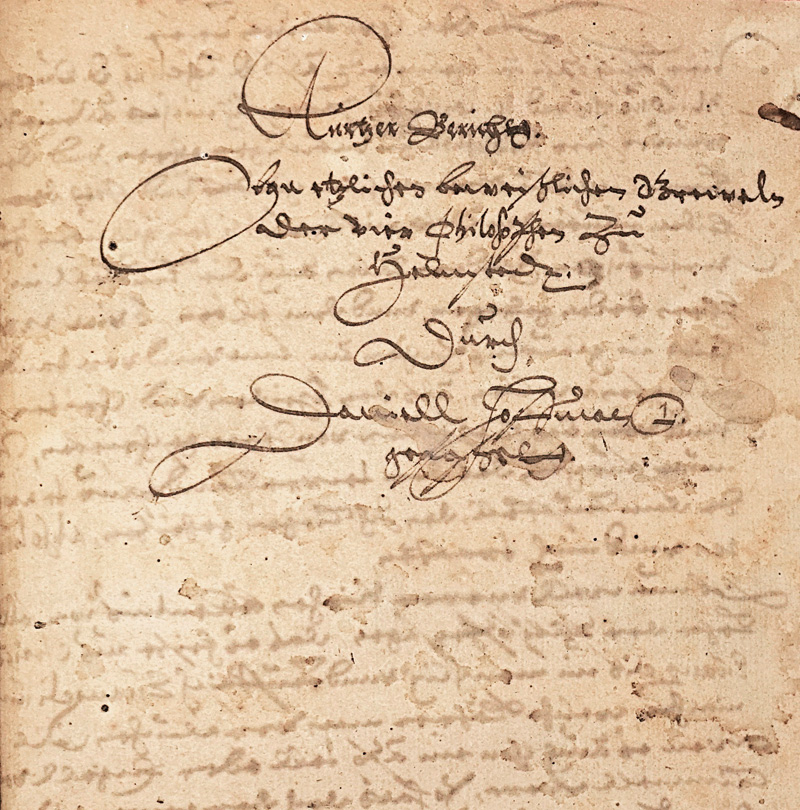 Lot 1039, Auction  125, Hoffmann, Daniel, Kurtzer Bericht von etlichen beweißlichen der vier Philosophen zu Helmstedt