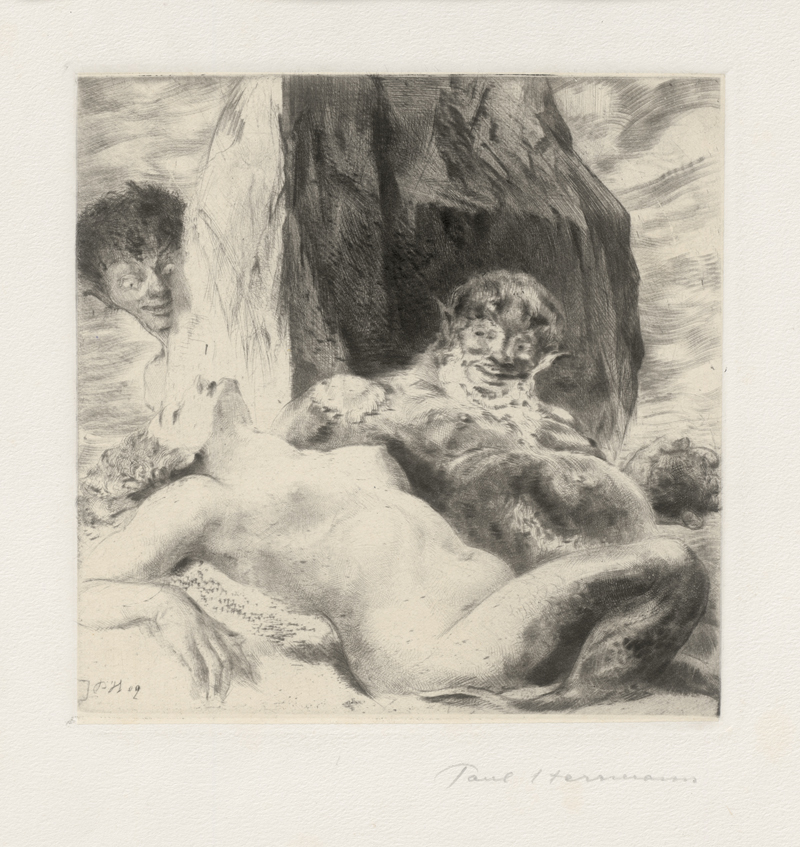 Lot 5426, Auction  125, Herrmann, Paul, Neckerei: Satyrn und Nymph