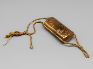 Lot 632, Auction  126, Inrô mit Enten-Golddekor, 5-teiliges Aufbewahrungs-Behältnis