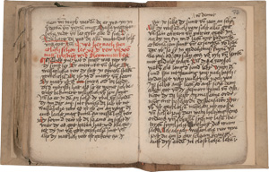 Fragment Nürnberger Predigten, Erbauungstexte und Predigten in bairischer Mundart. Deutsche Bastarda-Handschrift auf Papier