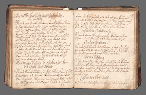 Lot 1033, Auction  126, Diätetik, Pharmakopöe und Haushaltsbuch. "Bewerte Mitl Vor Unterschidliche Zueständ".  Deutsche Handschrift auf Papier