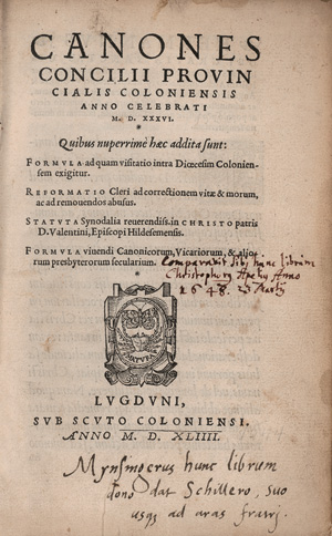 Lot 1117, Auction  126, Canones concilii provincialis Coloniensis,  anno celebrati M.D.XXXVI