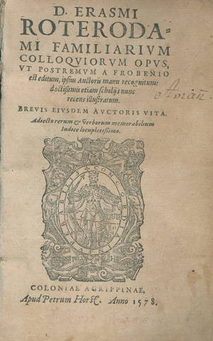 Lot 1124, Auction  126, Erasmus von Rotterdam, Desiderius, Familiarium colloquiorum opus