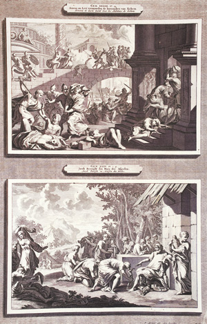 Lot 1254, Auction  126, Mortier, Pierre, Histoire du vieux et du nouveau testament. Daraus 25 Kupfertafeln mit jeweils 2 Abbildungen