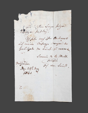 Lot 2519, Auction  126, Fouqué, Caroline de la Motte, 2 Briefe an A. M. Schlesinger. 1821