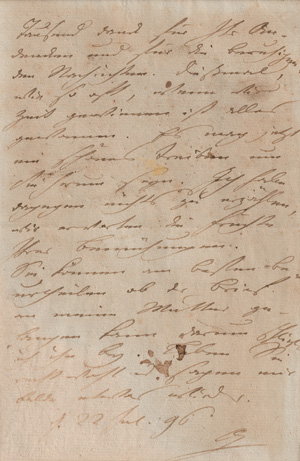 Goethe, Johann Wolfgang von, Eigenhändiger Brief an C. G. Voigt. 1796