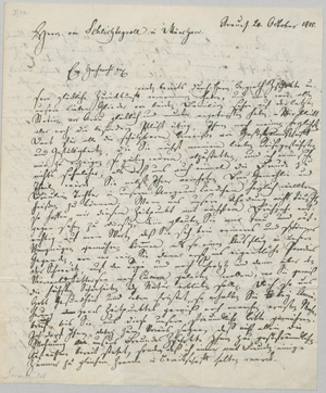 Lot 2539, Auction  126, Sauerländer, Heinrich Remigius, Brief an Friedrich von Schlichtegroll in München. 1815