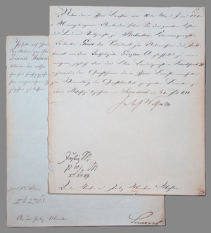 Lot 2585, Auction  126, Friedrich Wilhelm IV., König von Preußen, 2 Briefe an preußische Justizminister. 1844-1854