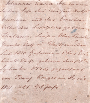 Lot 2617, Auction  126, Krüger, Franz, Brief und Porträt "Johannes David Neumann". 1821