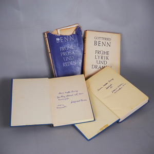 Lot 3022, Auction  126, Benn, Gottfried, Frühe Prosa und Reden - Frühe Lyrik und Dramen (Widmungsexemplare)