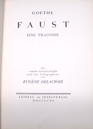 Los 3128 - Goethe, Johann Wolfgang von - Faust. Eine Tragödie - 2 - thumb