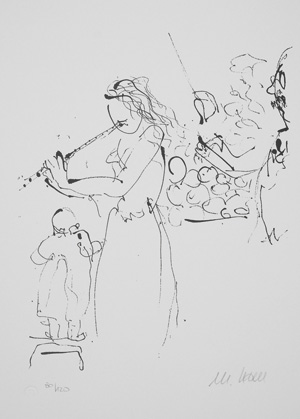 Lot 3319, Auction  126, Mueller-Stahl, Armin, Porträts. Malerei und Zeichnung. Vorzugsausgabe mit separater Originallithografie