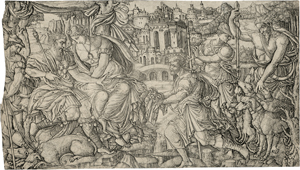 Lot 5115, Auction  126, Duvet, Jean, Ein König und Diana empfangen Jäger