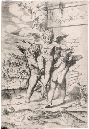 Lot 5185, Auction  126, Parmigianino, Francesco, Drei Amoretten