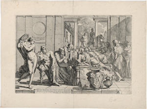 Lot 5240, Auction  126, Testa, Pietro, Sokrates am Tisch mit seinen Freunden