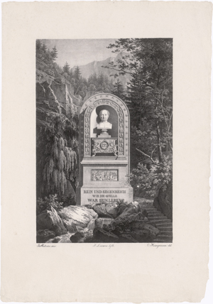 Lot 5366, Auction  126, Heinzmann, Carl Friedrich, Gebirgslandschaft mit einem imaginären Denkmal für König Maximilian Joseph von Bayern