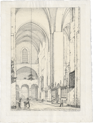 Lot 5391, Auction  126, Købke, Christen Schjellerup, Innenansicht des nördlichen Chorarms der Domkirche zu Århus 