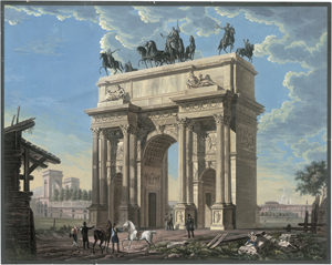 Lot 5399, Auction  126, Migliara, Giovanni, Arco della Pace con l'Arena sullo sfondo