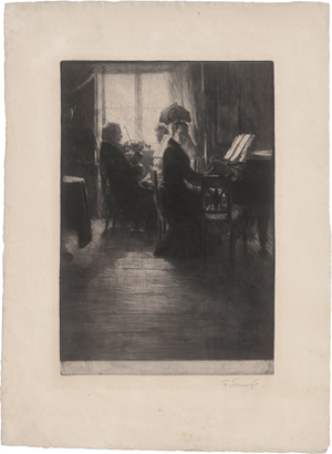 Los 5461 - Schmutzer, Ferdinand - Joachim und Exzellenz V. Keudell, musizierend - 0 - thumb