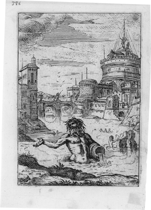 Los 5552 - Filocamo, Antonio - nach - Flussgott im Tiber, im Hintergrund die Engelsburg - 0 - thumb