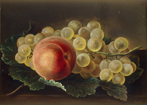Lot 6050, Auction  126, Jensen, Johan Laurentz - zugeschrieben, Früchtestillleben mit Pfirsich und Trauben