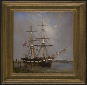 Los 6108 - Brendel, Albert Heinrich - Britischer Zweimaster am Pier in einer Flussmündung - 1 - thumb