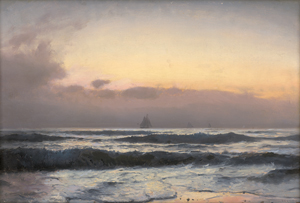 Lot 6111, Auction  126, Neumann, Carl, Abendstimmung am Meer