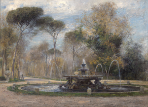 Lot 6139, Auction  126, Merker, Max, Brunnen im Park der Villa Borghese