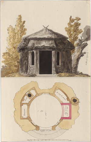Lot 6610, Auction  126, Deutsch, um 1800. Entwürfe zu verschiedenen Gartenarchitekturen