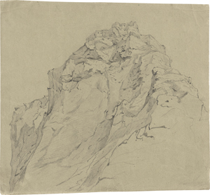 Los 6665 - Rohden, Johann Martin von - Blick auf ein steiles Felsmassiv mit den Ruinen eines Castello, wohl Subiaco - 0 - thumb