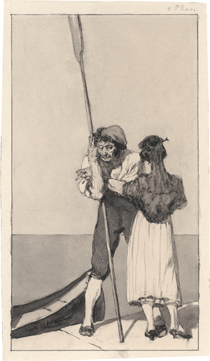 Lot 6727, Auction  126, Klinger, Max, Der Gondoliere und das Mädchen