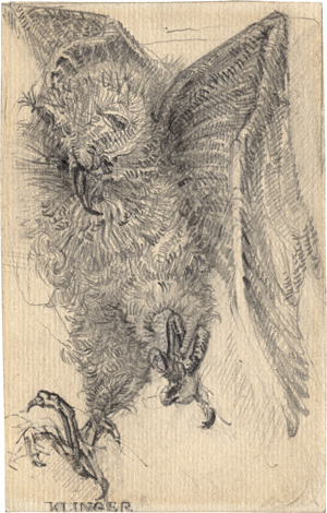 Lot 6728, Auction  126, Klinger, Max - zugeschrieben, Uhu im Sturzflug