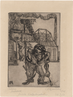 Lot 7083, Auction  126, Felixmüller, Conrad, Der alte Kohlenbergarbeiter (Der alte Kohlenarbeiter)