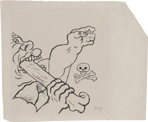 Lot 7088, Auction  126, Grosz, George, Vignette, zu Daudet, Die Abenteuer des Herrn Tartarin aus Tarascon