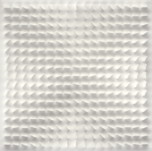 Lot 7186, Auction  126, Böhm, Hartmut, Quadratrelief 11,25° - Schrägkreuz (Aus: Visuell veränderliche Struktur)