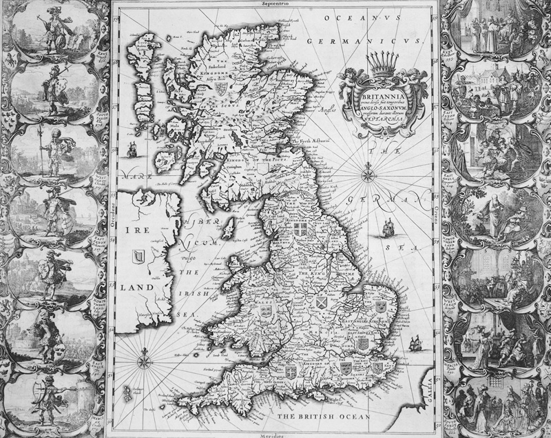 Lot 111, Auction 126, Jansson, Johannes und Horn, Georg, Britannia prout divisa fuit temporibus Anglo-Saxonum