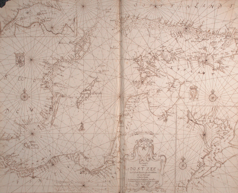 Lot 136, Auction  126, Ostsee, Abzeichnung der Kupferstichkarte "Pascaerte vande Oost Zee: van't Eylandt Ruygen von Bornholm tot aen Wyborgh" von Johannes van Loon