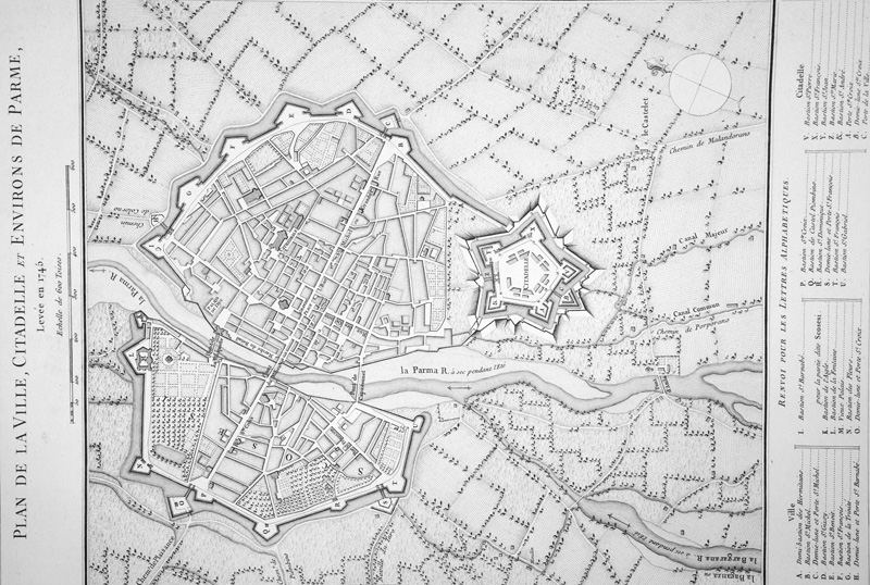 Lot 139, Auction  126, Parma, Plan de la ville, citadelle et environs de Parme