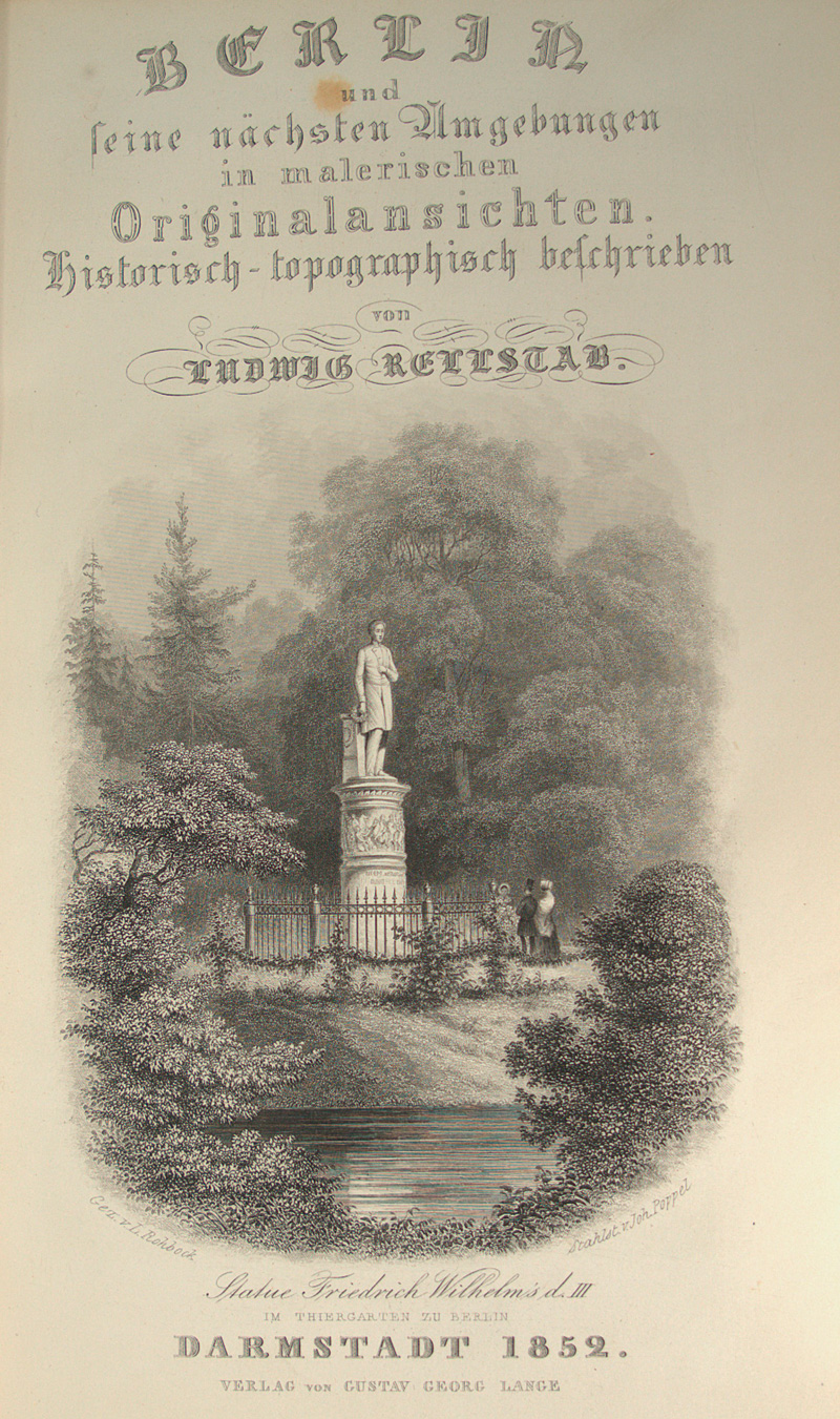 Lot 235, Auction 126, Rellstab, Ludwig, Berlin und seine nächsten Umgebungen in malerischen Originalansichten