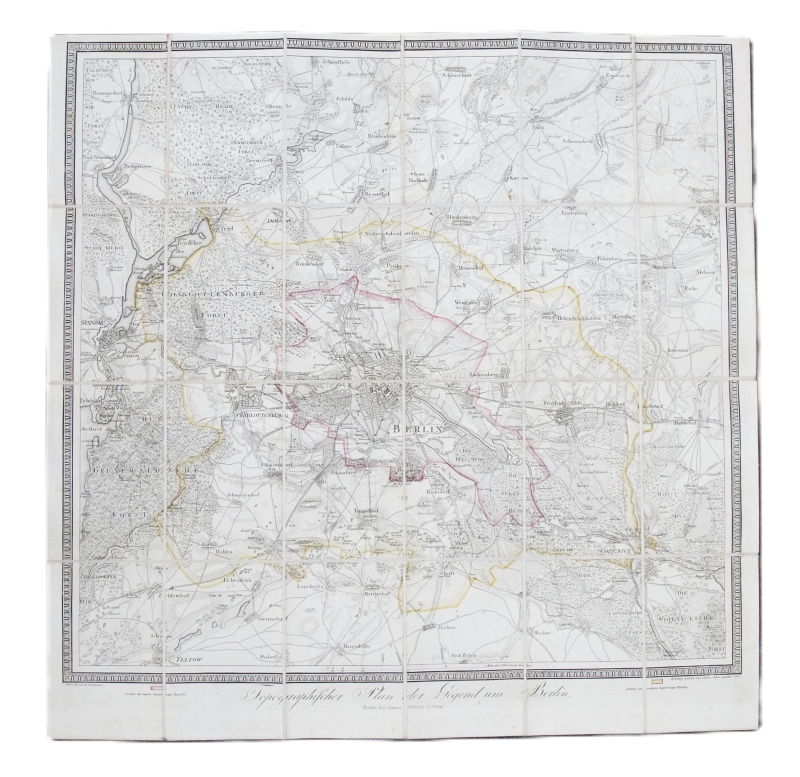 Lot 237, Auction  126, Reymann, Gottlob Daniel, Topographischer Plan der Gegend um Berlin