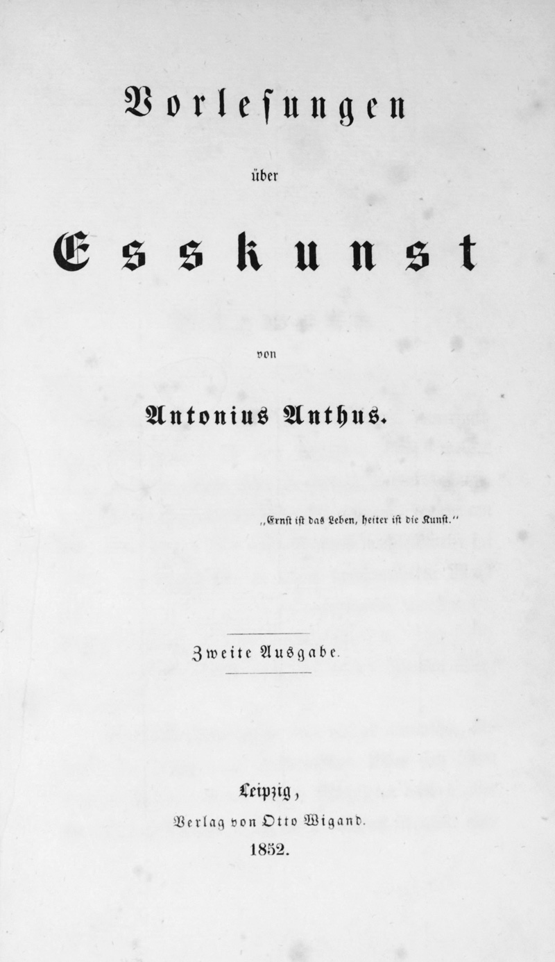 Lot 419, Auction 126, Blumröder, Gustav Philipp, Vorlesungen über Esskunst