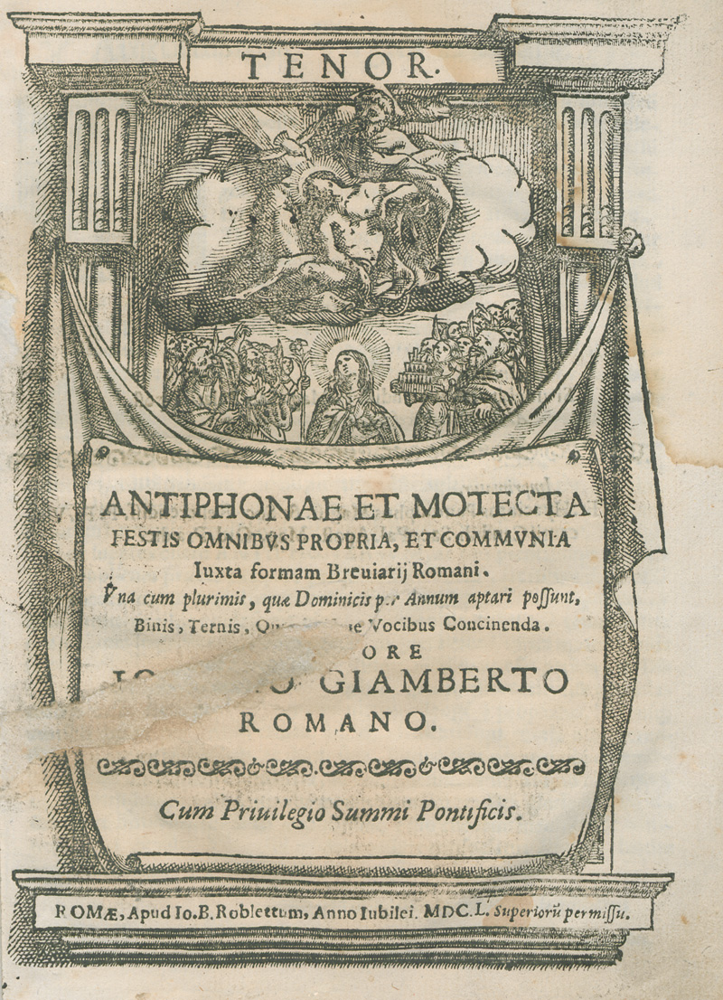 Lot 457, Auction 126, Giamberti, Guiseppe, Antiphonae et Motecta Festis Omnibus Propria, et Communia Iuxta formam Breviarii Romani