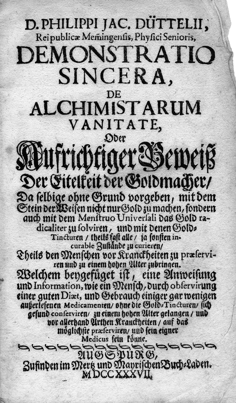 Lot 470, Auction 126, Düttel, Philipp Jacob, Demonstratio sincera